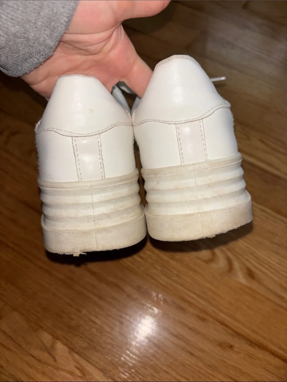 Classic White Platform Lace-Up Women's Sneakers